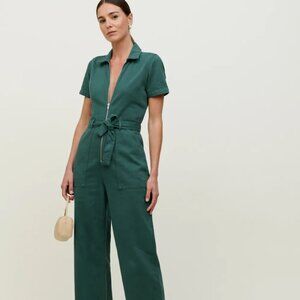 Reformation Cassidy Jumpsuit in Jade Color